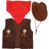 Toddmomy Costume Western Bambino Set Completo Con Cappello Gilet Frangiato E Bandana Per Halloween Carnevale E Cosplay Outfit Da Cowboy E Cowgirl Per Feste a Tema
