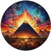 HBHGYMA Puzzle da 1000 pezzi, Egitto, deserto spaziale, puzzle rotondo per adulti, adatto per adulti e ragazzi dai 12 anni in su, puzzle di cartone, antistress, sfida difficile.