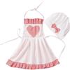 Generic Costume da Chef per Neonato Set Costume da Cuoco Bambino Vestito Grembiule Cappello Bambino per 1-2 Foto Bambino Fotografia Prop (1-6 Months)