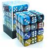 BESCON DICE Bescon 12mm D6 Dice 36 in Cube, Assorted Gemini ROCK Colors, 12mm Six Sides Die (36) Block of Dice