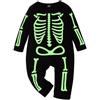 Generico Scheletro Jumpsuit Bambini Stampa 3D Osso Halloween Costume Carnevale Costumi Vestito Neonato Vestiti Halloween Neonati Skull Onesie per il Partito di Gioco di Ruolo Pagliaccetto per Feste