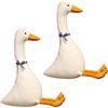 ifundom Set 2 Unitá Peluche Oca Morbida per Bambini, Materiale Velluto Cotone PP, Resistente e Fattura, Giocattolo Animale per Auto e Letto