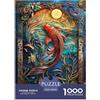 XKASKDFKE Carpa koi artistica Jigsaw Puzzle Adulto Belli pesci 1000 Pezzi Gioco Education Per Gioco Familiare Regalo Per Amore E Amico Decorazione Interna Unica Stress Relief Toy 70x50cm/1000pcs