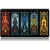 Mipikel Tappetino da gioco per MTG, tappetino da gioco con zone, dimensioni 61 x 35,6 cm, TCG e tappetini da gioco per carte, borse per riporre in omaggio (Colorful 32, No con zone)