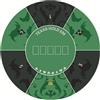 CYJAZNHH Poker Mat Texas Hold'em Poker Layout, Tappetino da poker rotondo, tavolo da poker rotondo Texas Hold'em, tappetino da gioco for 6 giocatori con borsa for il trasporto, for partite di poker(Green,0.6 x