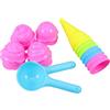 SUPVOX Set Stampi in Plastica a Forma di Cono Gelato di Giocattoli da Spiaggia per Bambini Facile da Usare , per Gioco Creativo Indoor in Cortile