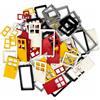 Q-Bricks Kit di mattoni da costruzione, 84 pezzi, con porte e finestre, casa e fattoria, compatibile con i grandi marchi