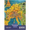 DFENILROP Mappa dell'Europa | Geografico Puzzle Da 1000 Pezzi, Gioco Educativo Impegnativo Rilassante Per Adulti E Ragazzi, Elegante Decorazione Per La Casa | Regalo 70x50cm/1000pcs
