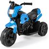 COSTWAY 6V Moto Elettrica per Bambini, Moto a 3 Ruote con Fari LED, Pedale a Piedi, Veicolo Elettrico a Batteria per Bambini 37-72 Mesi (Blu)