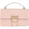 Pinko Love One Classic Light Vitello Seta, Borsa Donna, O81q_cipria-antique Gold, Taglia unica