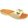 M.a.u.r.i. Zoccoli - Ciabatte da Donna in Legno con Fibbia MOD. PIOLI - Sabbia - Made in Italy Beige