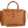 Chicca Borse CTM Borsa a Mano Elegante da Donna con Tracolla Interna, vera pelle made in Italy - 40x27x18 Cm
