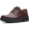 Clarks Rockie2 Logtx, Oxford Uomo, Pelle di Mogano, 40 EU
