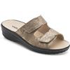 TIGLIO PANTOFOLE CIABATTE DONNA 2713 beige plantare estraibile in vera pelle (39, numeric_39)