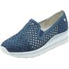 Cinzia Soft IV2014846C Cobalt Mocassini Confort per Donna in Pelle Traforata Blu (Taglia 37)