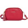 PIERRE CARDIN Borsa Donna Vera Pelle, Grande, Shopper, Made in Italy, A Spalla, Multifunzione, Elegante, Borsa da Donna, Rubino