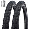 maxxi4you 2 x Schwalbe Energizer Plus Tour Performance GreenGuard Nero/Reflex 55-622 (28,0 x 2,15) con leva per pneumatici maxxi4you