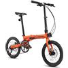 ROCKBROS ACS Bici Pieghevole 16 Pollici in Alluminio, 9 Velocità, Freni a Disco, Ultraleggera, Unisex, Bicicletta Pieghevole per Attività all'Aria Aperta e Pendolarismo Lavorativo Arancione