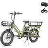 Fafrees FF20 CUV Bici Elettrica Pieghevole Uomo Donna, Ebike 250W a Pedalata Assistita con Doppia Batteria 140KM Autonomia, Bicicletta Elettrica con Cestino (Esteso-Portapacchi posteriore, Nero)