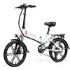 SAMEBIKE 250W Bicicletta Elettrica per Adulti 20'',Pieghevole Bici Elettrica con Pedalata Assistita,City E-bike Unisex Adulto Batteria Rimovibile 48V10.4AH,Bici Elettriche per 7 Velocità Uomo/Donna