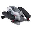 Sunny Health & Fitness Ellittica Mini 2-in-1 da Seduti/in Piedi, Pedaliera Portatile con Manubri per Allenamento in Casa, Esercizio a Basso Impatto per Anziani/Donne - SF-E3988, Grigia