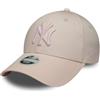 New Era Cappellino da Baseball 9Forty con Logo Metallico MLB York Yankees Rosa Pastello