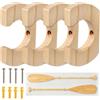 MEISO 4 supporti per pagaia, kayak, canoa, in legno, supporto da parete per canottaggio, canoa e drago