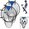 LEKEFETO 2 pezzi porta da calcio da 55 x 70 cm: obiettivo da calcio con cinghie, rete angolare per calcio, accessori per allenamento e miglioramento della precisione di tiro (nero)