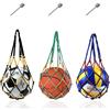 YDHfdc 3 Pezzi Borsa Porta Rete da Calcio Portatile Borsa Porta Rete da Basket Borsa a Rete Sportiva Pallone con 3 Aghi Della Pompa di Aria per Trasportare Varie Palle