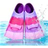 Sifxouped Pinne da nuoto per bambini, 100% silicone, pinne corte per allenamento, pinne corte per bambini, pinne corte per nuoto, allenamento in acqua libera, snorkeling, immersioni per principianti (rosa, XXXS
