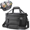 TOURIT Borsa termica a 2 zone (Soft Cooler) per 30 lattine - Borsa termica da spiaggia isolata con scomparto umido e asciutto, borsa per il pranzo, contenitore refrigerante a prova di perdite per