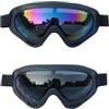 HJYDGJ 2 occhiali da sci, snowboard, antipolvere, per motocross, protezione UV, con protezione UV, anti-appannamento, anti-appannamento, per sci, moto, bicicletta, ecc