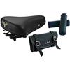 Selle Montegrappa Tris Montegrappa 07 (Nero): Sella Vintage Graziella + Manopole + Borsello MOD. 0016