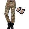 TACSIXTO Pantaloni Tattici con Ginocchiere Integrate per Airsoft e Paintball, Multitasche, Resistenti e Comodi (IT, Testo, L, Regular, Regular, Camo Nero)