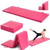 XTREXO TREXO Materasso da ginnastica pieghevole, 180 x 60 x 5 cm, 3 pezzi, rivestimento in pelle ecologica resistente all'abrasione, schiuma PE flessibile, maniglia per il trasporto, facile da pulire