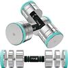 Dripex Set di Manubri Regolabili in Acciaio - 10kg, 15kg, 20kg, 30kg Coppia - Pesi per Palestra (2 x 10KG)