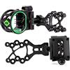 Smsyhgh Arco Compound 5 Pin Vista 0.019 Fibra Ottica in Lega di Alluminio Micro Regolare Bow Sight Mirino per Arco Compound Vista di Arco Tiro con L'Arco Caccia Tiro