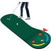 LIFEZEAL Tappetino da golf con 3 fori, tappetino da golf con bandiera colorata, 5 distanziatori per fori, spessore tappetino da allenamento per casa, giardino, garage