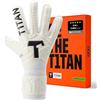 T1TAN Classic 1.0 White-Out Junior - Guanti da portiere per bambini - con protezione delle dita - guanti da portiere di calcio - taglia 6