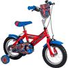 Huffy Marvel Spider-Man Bicicletta per bambini da 16 pollici, età 5-9 anni, freni a doppia pinza, ruote stabilizzatrici rimovibili, sedile regolabile, colore rosso