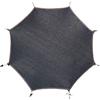 Dmuzsoih Tenda parasole per trampolino in nylon, impermeabile, nera, resistente ai raggi UV, protezione solare ricreativa, per 6/8 pali