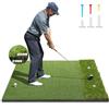Ywitio Tappetino da golf a doppio tappeto erboso di alta qualità: 1,5 x 1,2 m ispessito per cortile, campo guida, pratica al chiuso e all'aperto, per colpire, altalena e scheggiatura, regalo ideale per