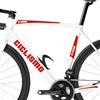 Generico Kit 8 Adesivi Stickers Bici Protezione Decal Universale Telaio Bicicletta MTB Mountain Bike Corsa Ciclo Cross Fat Bike Downhill elettrica Frame Ciclismo cod.2400 (032 Rosso)