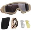 Zohisin Desert Locust Goggles Occhiali da Scomparsa Antivento Antisabbia per Uso Esterno con 2 Lenti Materiale PC Colore Cachi