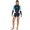 Mares Rash Guard Long Sleeve- She Dives, Maglia per Sport Acquatici con Protezione Solare con Manica Lunga, Donna, Multicolore, S