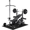 GORILLA SPORTS® Panca Multifunzione - 46 Pezzi, Panca Regolabile, Portabilanciere, Butterfly, LAT Machine, Tappetino Fitness, 2 Bilancieri, 2 Manubri, 14 Dischi 100 kg - Stazione Fitness