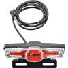 Starnearby Fanale Posteriore per Bici Elettrica 36V 48V Lampada Posteriore LED ad Alta Luminosità Luce Posteriore di Avvertimento di Guida Notturna con Indicatori di Direzione e Luce di Stop 3 in 1