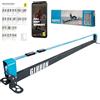 Gibbon Slacklines, Slackrack Fitness Edition, grigio-blu, lunghezza 2 o 3 metri, con 2 maniglie, banda elastica e poster con 16 diversi esercizi, larghezza della fettuccia: 2/5 cm, altezza: 30 cm