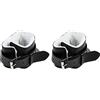 GORILLA SPORTS® Cavigliere Fitness - In Pelle Nera, Imbottito, Pezzo Singolo o nel Set di 2, con Attaccamento per Cavo - Cinghia per Caviglia per Palestra, Cinturino per Trazioni, Ankle Strap