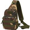 QIYUANT Zaino Monospalla Tattico Uomo Donna Militare Borsa Petto Piccola Nylon Impermeabile 800D Borsa a Tracolla Molle per Campeggio Escursionismo Ciclismo Viaggio Sport Pesca - Mimetico Giungla